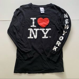 Long Sleeve I Heart NY Black Shirt